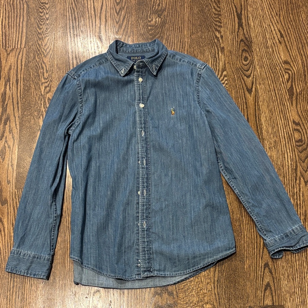 Polo by Ralph Lauren Boy’s Indigo Button Down Shirt